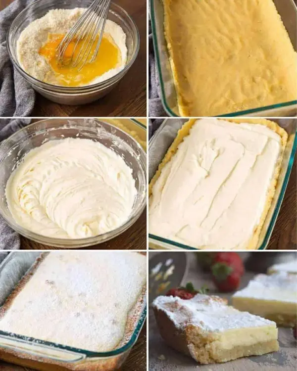 Delicious Keto Gooey Butter Cake slice on a plate, low-carb dessert.