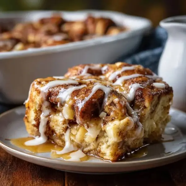 Delicious apple cinnamon roll bake with two simple ingredients