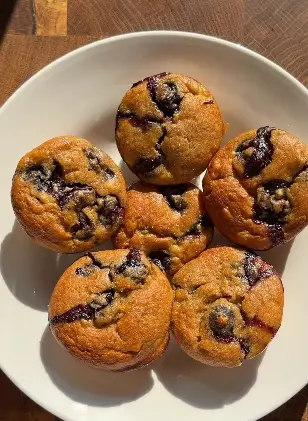 Blueberry Muffins (no added sugar)