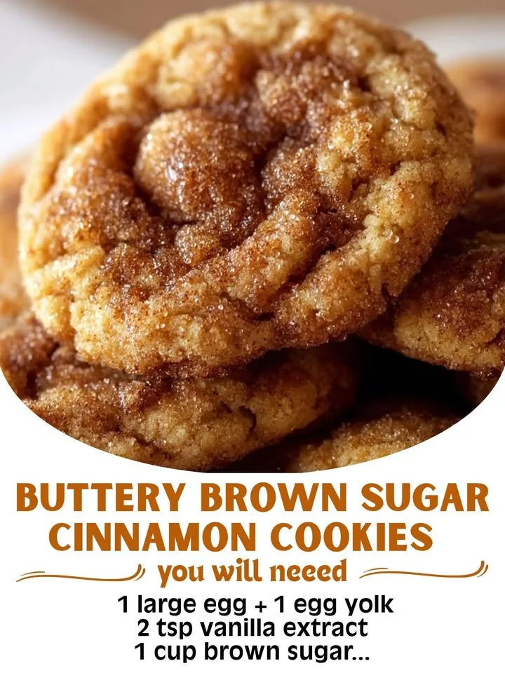 Buttery brown sugar cinnamon cookies fresh out of the oven