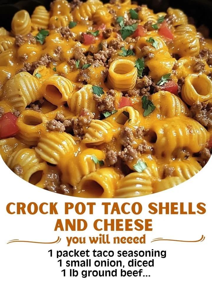 Delicious Crock Pot taco shells served with melted cheese