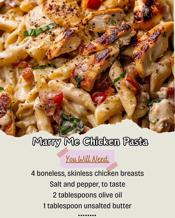 Delicious Marry Me Chicken Pasta served on a plate with fresh herbs