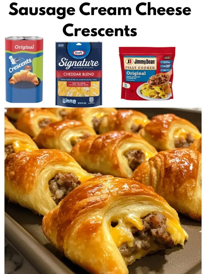 Delicious Sausage Cream Cheese Crescents served on a platter