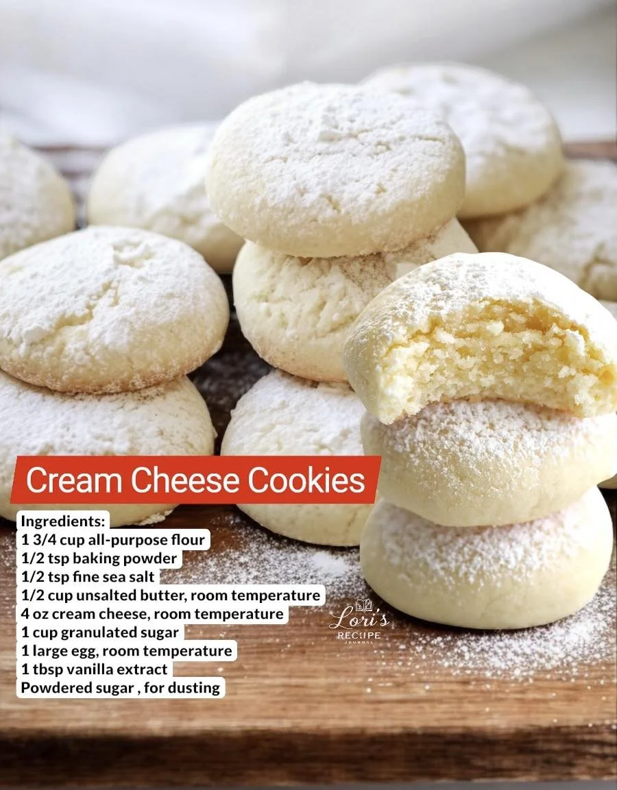 Delicious cream cheese cookies fresh out of the oven