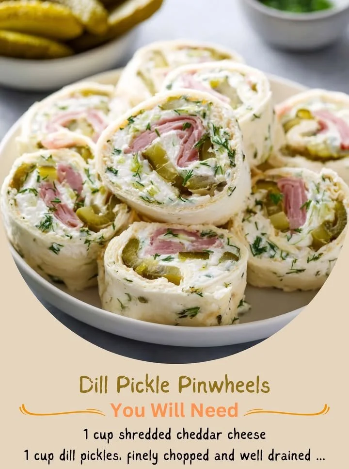 Plate of delicious Dill Pickle Pinwheels appetizer