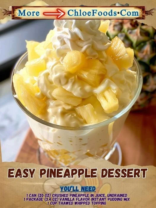 Easy pineapple dessert with fresh ingredients and a delightful presentation