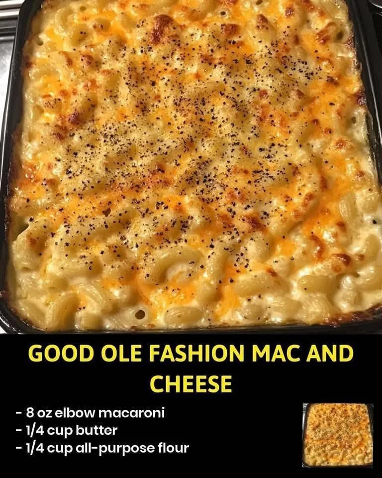 Bowl of Good Old Fashioned Mac and Cheese topped with breadcrumbs