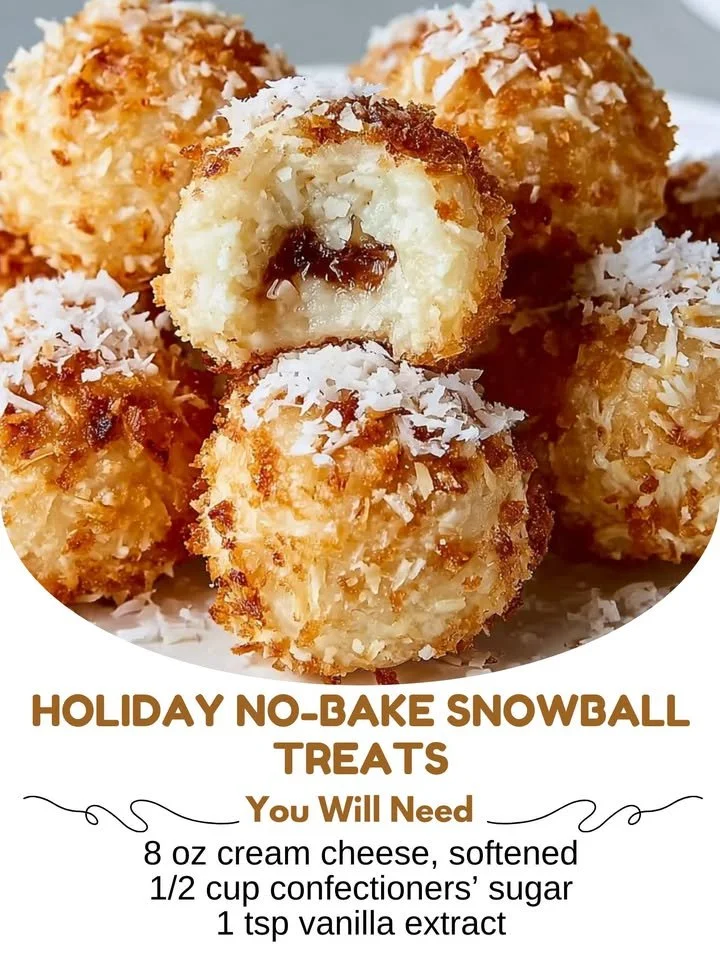 Delicious holiday no-bake snowball treats on a festive platter.