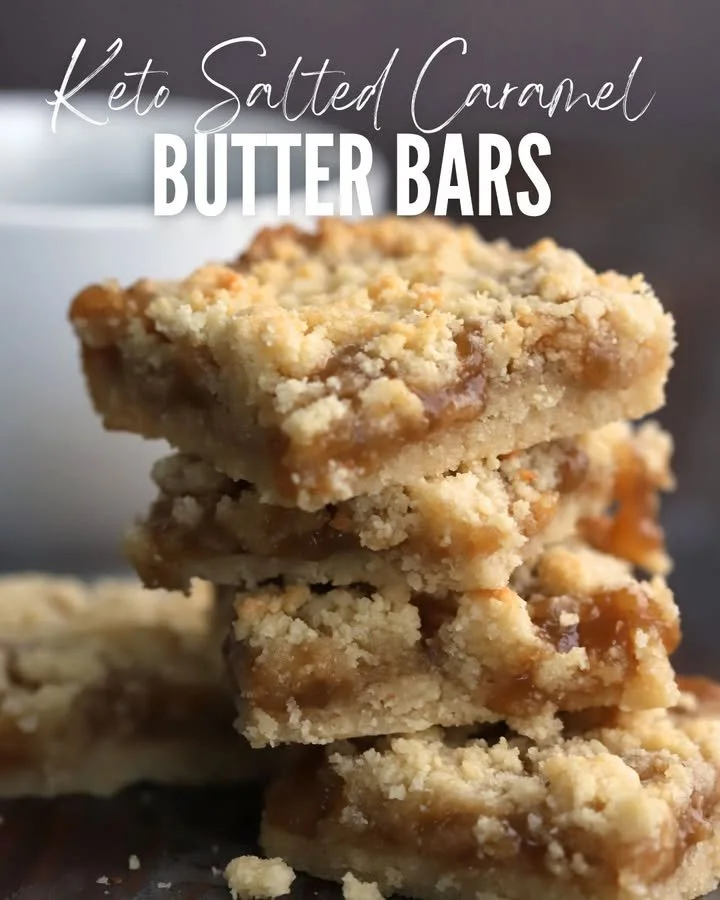 Delicious Keto Salted Caramel Butter Bars for a low-carb dessert