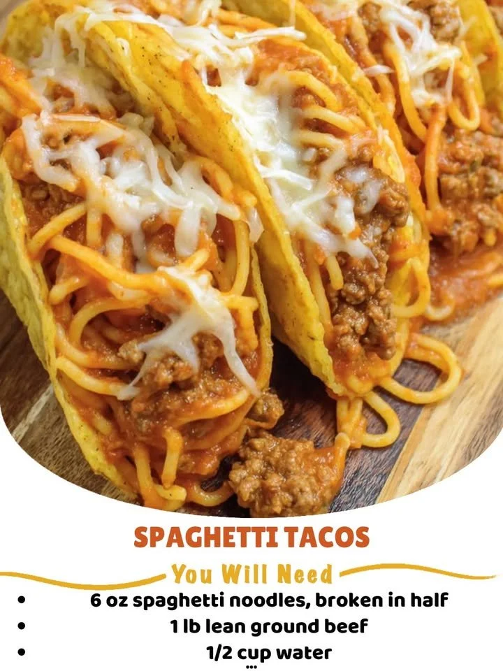 A delicious serving of spaghetti tacos on a plate, showcasing the unique dish.