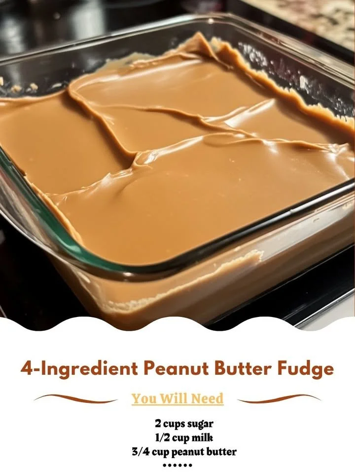 Delicious 4-ingredient peanut butter fudge ready to be enjoyed