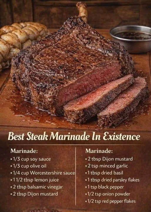 Delicious steak marinated with the best steak marinade recipe