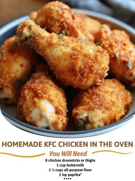 Delicious homemade KFC chicken baked in the oven for crispy perfection