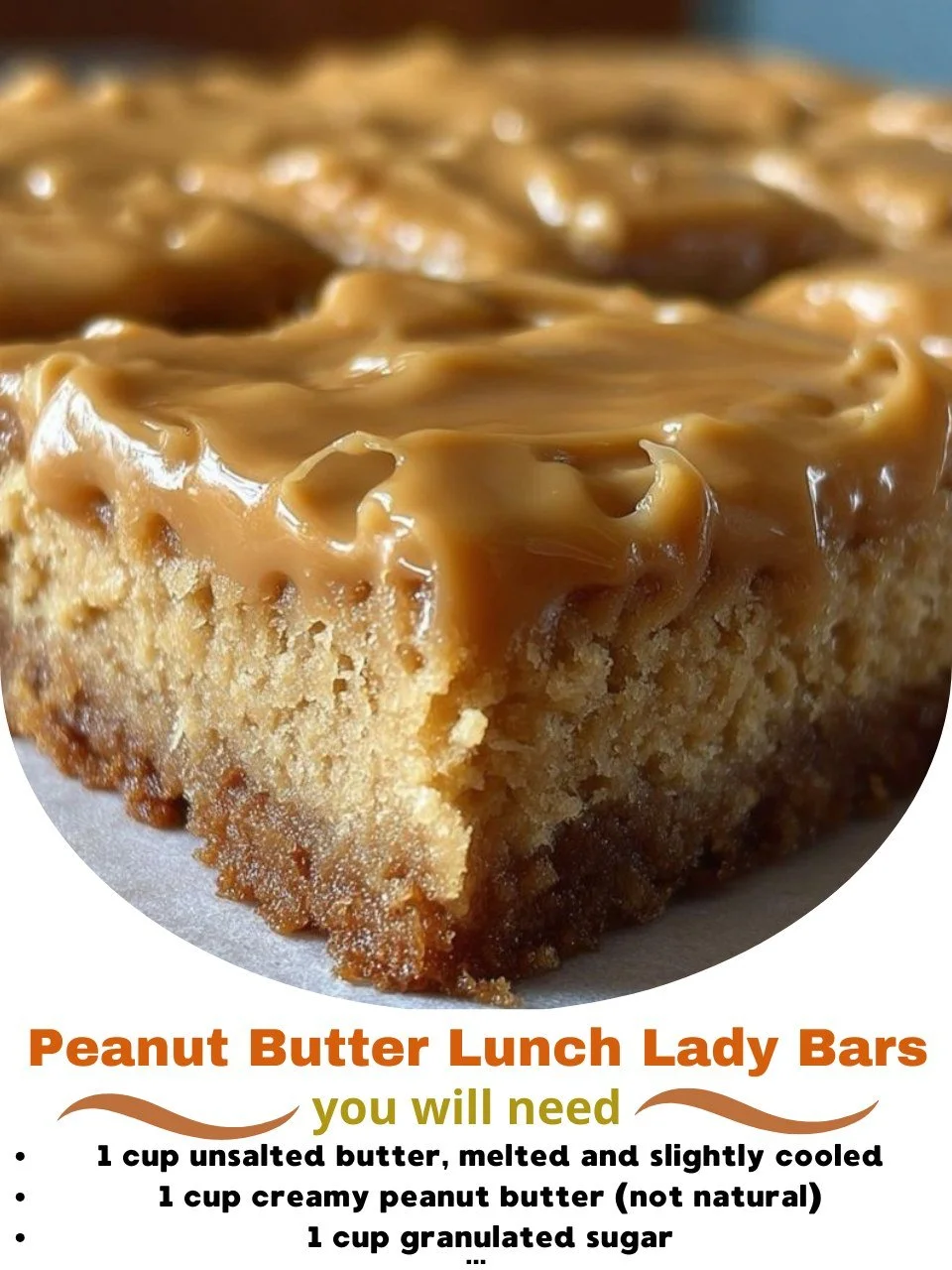 Delicious peanut butter lunch lady bars served on a plate