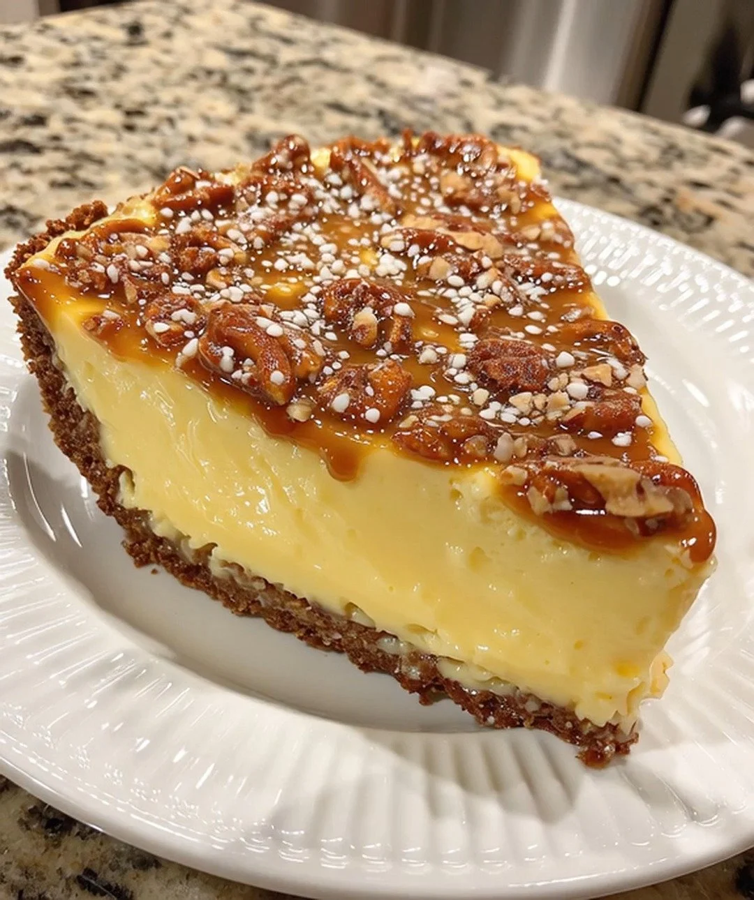 Delicious Salted Caramel Pretzel Pie with a crunchy pretzel crust