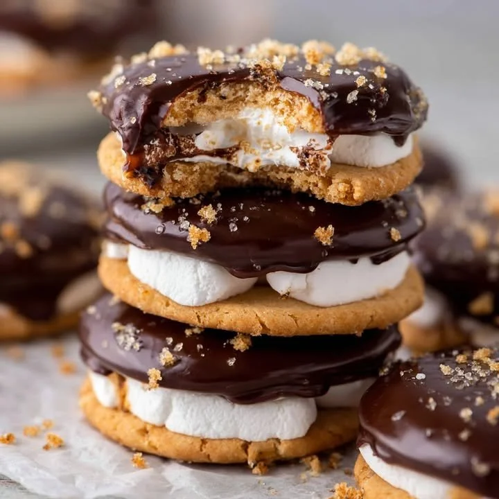 Delicious S’more Cracker Cookies made with graham crackers, chocolate, and marshmallows