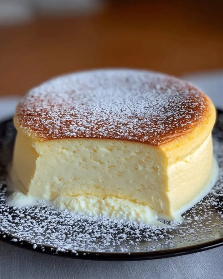 Mini Light Cheesecake dessert topped with fresh strawberries.