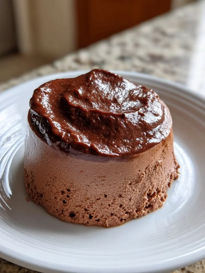 Delicious 2-ingredient cottage cheese mousse dessert in a bowl.