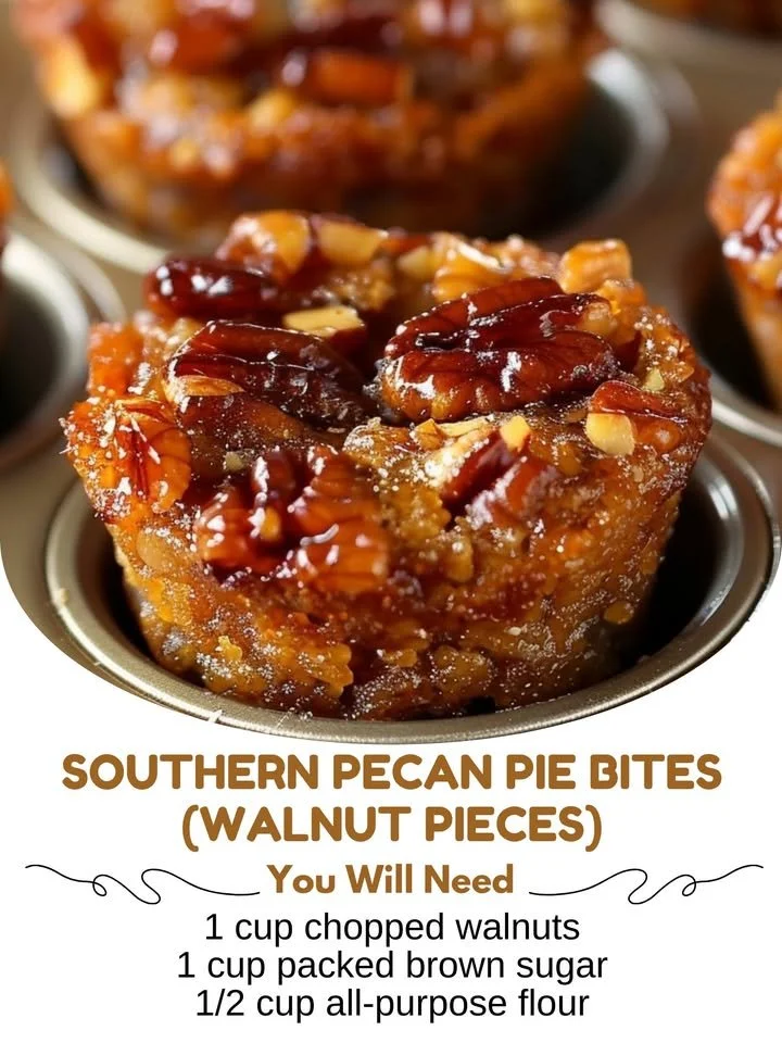 Delicious Southern pecan pie bites served on a platter