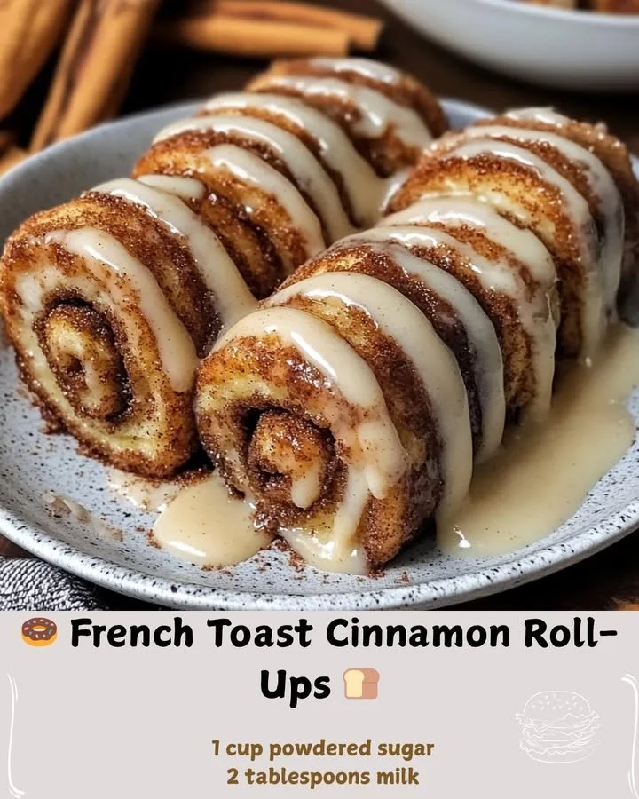 French Toast Roll-Ups dusted with cinnamon, a tasty breakfast treat.