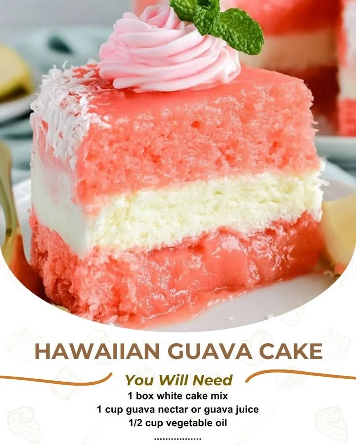 Delicious Hawaiian Guava Cake with tropical flavors and vibrant colors
