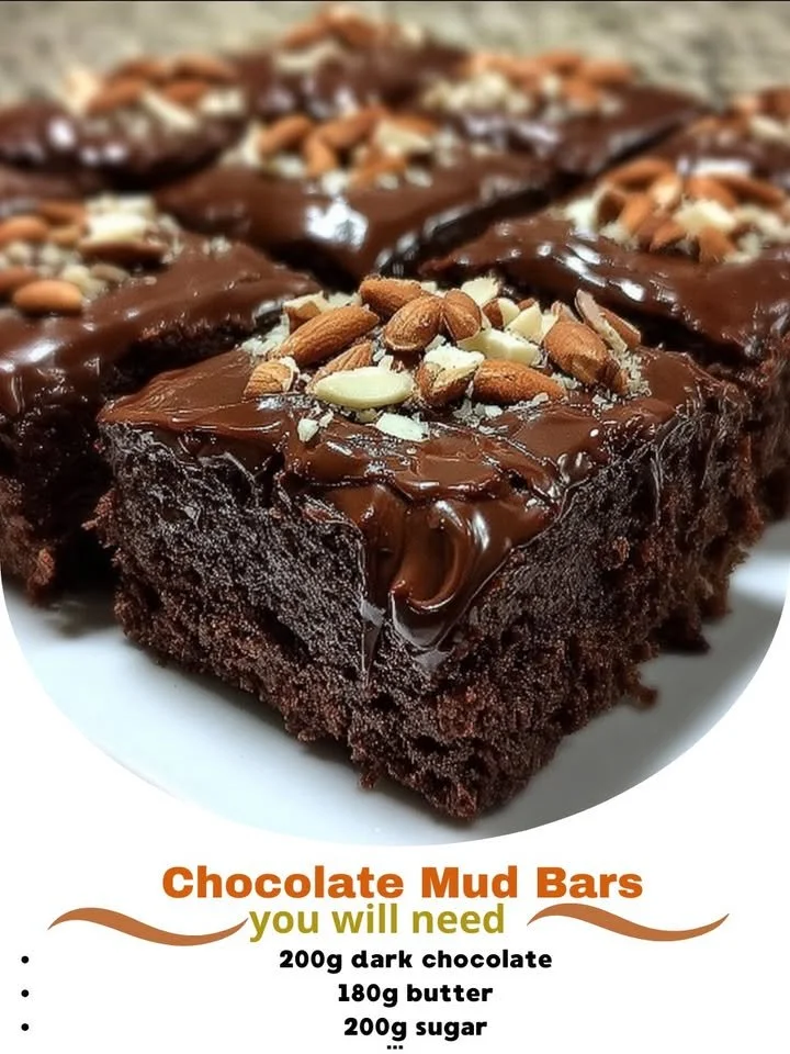 Homemade Mud-Style chocolate bars with a rich and creamy texture