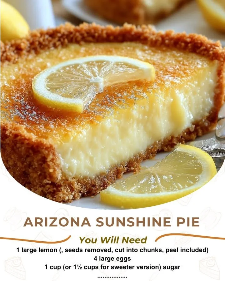 Delicious slice of Arizona Sunshine Pie with vibrant citrus flavors.