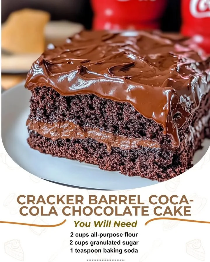 Delicious Coca-Cola Chocolate Cake served at Cracker Barrel